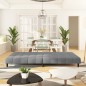 vidaXL Sofá cama de 2 plazas terciopelo gris claro vidaXL Sofá cama de 2 plazas terciopelo gris claro