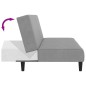 vidaXL Sofá cama de 2 plazas terciopelo gris claro vidaXL Sofá cama de 2 plazas terciopelo gris claro