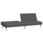 vidaXL Sofá cama de 2 plazas tela gris oscuro vidaXL Sofá cama de 2 plazas tela gris oscuro