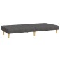 vidaXL Sofá cama de 2 plazas tela gris oscuro vidaXL Sofá cama de 2 plazas tela gris oscuro