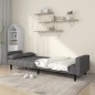 vidaXL Sofá cama de 2 plazas con dos almohadas tela gris claro vidaXL Sofá cama de 2 plazas con dos almohadas tela gris claro