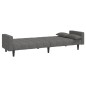 vidaXL Sofá cama de 2 plazas con dos almohadas tela gris claro vidaXL Sofá cama de 2 plazas con dos almohadas tela gris claro