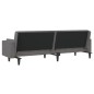 vidaXL Sofá cama de 2 plazas con dos almohadas tela gris claro vidaXL Sofá cama de 2 plazas con dos almohadas tela gris claro