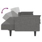 vidaXL Sofá cama de 2 plazas con dos almohadas tela gris claro vidaXL Sofá cama de 2 plazas con dos almohadas tela gris claro