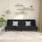 vidaXL Sofá cama de 2 plazas terciopelo negro