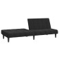 vidaXL Sofá cama de 2 plazas terciopelo negro