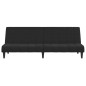 vidaXL Sofá cama de 2 plazas terciopelo negro