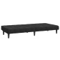 vidaXL Sofá cama de 2 plazas terciopelo negro