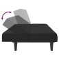 vidaXL Sofá cama de 2 plazas terciopelo negro