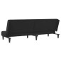 vidaXL Sofá cama de 2 plazas terciopelo negro