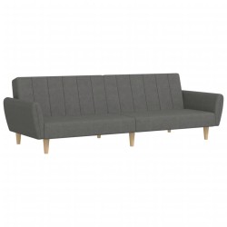 vidaXL Sofá cama de 2 plazas tela gris claro