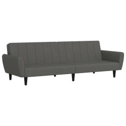 vidaXL Sofá cama de 2 plazas terciopelo gris oscuro