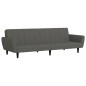 vidaXL Sofá cama de 2 plazas terciopelo gris oscuro vidaXL Sofá cama de 2 plazas terciopelo gris oscuro