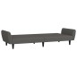 vidaXL Sofá cama de 2 plazas terciopelo gris oscuro vidaXL Sofá cama de 2 plazas terciopelo gris oscuro
