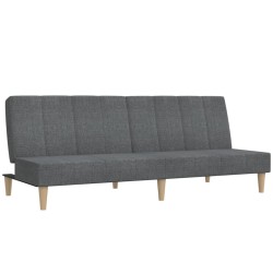vidaXL Sofá cama de 2 plazas tela gris claro