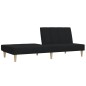 vidaXL Sofá cama de 2 plazas tela negro vidaXL Sofá cama de 2 plazas tela negro