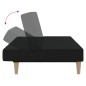 vidaXL Sofá cama de 2 plazas tela negro vidaXL Sofá cama de 2 plazas tela negro