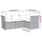 vidaXL Set de sofás de jardín 4 pzas y cojines ratán sintético marrón vidaXL Set de sofás de jardín 4 pzas y cojines ratán sintético marrón