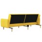 vidaXL Sofá cama de 2 plazas tela amarillo vidaXL Sofá cama de 2 plazas tela amarillo