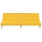 vidaXL Sofá cama de 2 plazas tela amarillo vidaXL Sofá cama de 2 plazas tela amarillo