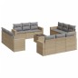 vidaXL Set sofás de jardín con cojines 13 pzas ratán sintético beige vidaXL Set sofás de jardín con cojines 13 pzas ratán sintético beige