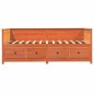 vidaXL Sofá cama de madera maciza de pino marrón cera 80x200 cm vidaXL Sofá cama de madera maciza de pino marrón cera 80x200 cm
