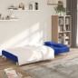 vidaXL Sofá cama de 2 plazas con dos almohadas tela azul
