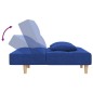 vidaXL Sofá cama de 2 plazas con dos almohadas tela azul