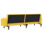 vidaXL Sofá cama de 2 plazas con dos almohadas tela color amarillo vidaXL Sofá cama de 2 plazas con dos almohadas tela color amarillo