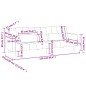 vidaXL Sofá cama de 2 plazas con dos almohadas tela color amarillo vidaXL Sofá cama de 2 plazas con dos almohadas tela color amarillo