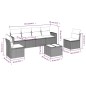 vidaXL Set de comedor de jardín 7 pzas y cojines ratán sintético negro vidaXL Set de comedor de jardín 7 pzas y cojines ratán sintético negro