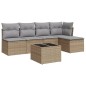 vidaXL Juego de sofás jardín con cojines 6 pzas ratán sintético beige vidaXL Juego de sofás jardín con cojines 6 pzas ratán sintético beige