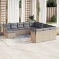 vidaXL Set de sofás de jardín 12 pzas y cojines ratán sintético marrón vidaXL Set de sofás de jardín 12 pzas y cojines ratán sintético marrón