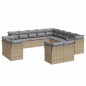 vidaXL Set sofás de jardín con cojines 13 pzas ratán sintético beige vidaXL Set sofás de jardín con cojines 13 pzas ratán sintético beige