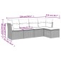 vidaXL Juego de sofás jardín con cojines 5 pzas ratán sintético gris vidaXL Juego de sofás jardín con cojines 5 pzas ratán sintético gris