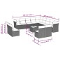 vidaXL Set de sofás de jardín 14 pzas con cojines ratán sintético gris vidaXL Set de sofás de jardín 14 pzas con cojines ratán sintético gris