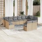 vidaXL Set de sofás de jardín 12 pzas y cojines ratán sintético marrón vidaXL Set de sofás de jardín 12 pzas y cojines ratán sintético marrón