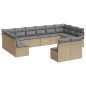 vidaXL Set de sofás de jardín 12 pzas y cojines ratán sintético marrón vidaXL Set de sofás de jardín 12 pzas y cojines ratán sintético marrón