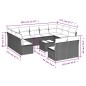 vidaXL Set de sofás de jardín 12 pzas con cojines ratán sintético gris vidaXL Set de sofás de jardín 12 pzas con cojines ratán sintético gris