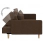 vidaXL Sofá cama de 2 plazas con dos almohadas tela marrón vidaXL Sofá cama de 2 plazas con dos almohadas tela marrón