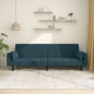 vidaXL Sofá cama de 2 plazas con dos almohadas terciopelo azul vidaXL Sofá cama de 2 plazas con dos almohadas terciopelo azul