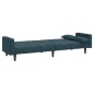 vidaXL Sofá cama de 2 plazas con dos almohadas terciopelo azul vidaXL Sofá cama de 2 plazas con dos almohadas terciopelo azul