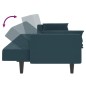 vidaXL Sofá cama de 2 plazas con dos almohadas terciopelo azul vidaXL Sofá cama de 2 plazas con dos almohadas terciopelo azul