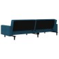 vidaXL Sofá cama de 2 plazas con dos almohadas terciopelo azul vidaXL Sofá cama de 2 plazas con dos almohadas terciopelo azul