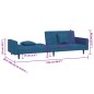 vidaXL Sofá cama de 2 plazas con dos almohadas terciopelo azul vidaXL Sofá cama de 2 plazas con dos almohadas terciopelo azul