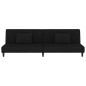 vidaXL Sofá cama de 2 plazas con dos almohadas terciopelo negro vidaXL Sofá cama de 2 plazas con dos almohadas terciopelo negro