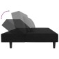 vidaXL Sofá cama de 2 plazas con dos almohadas terciopelo negro vidaXL Sofá cama de 2 plazas con dos almohadas terciopelo negro