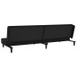 vidaXL Sofá cama de 2 plazas con dos almohadas terciopelo negro vidaXL Sofá cama de 2 plazas con dos almohadas terciopelo negro