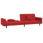 vidaXL Sofá cama de 2 plazas con dos almohadas terciopelo rojo tinto vidaXL Sofá cama de 2 plazas con dos almohadas terciopelo rojo tinto