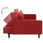 vidaXL Sofá cama de 2 plazas con dos almohadas terciopelo rojo tinto vidaXL Sofá cama de 2 plazas con dos almohadas terciopelo rojo tinto